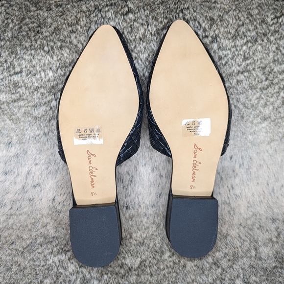 Sam Edelman Page Leather Almond Toe Mules Black Women's 8.5 - Picture 10 of 11